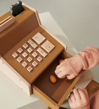 Liewood Wooden Toy - Cash Register - Buck - Blue Fog Multi Mix