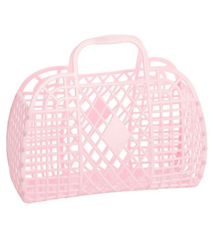Sun Jellies Little Folding Basket - Retro - 26x21x12 cm - Pink