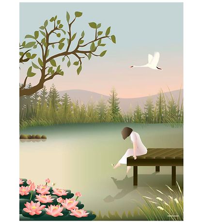 Vissevasse Veggspjald - 30x40 - Girl On The Bridge