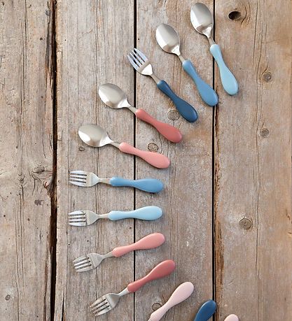 Sebra Sked Set - Rostfritt Steel - Powder Blue