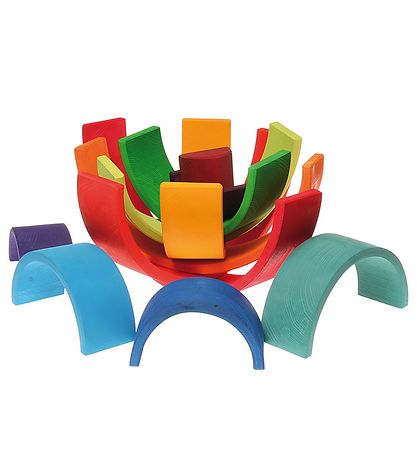 Jouet en bois Grimms - Arc-en-ciel - 12 Parties - Multicolore