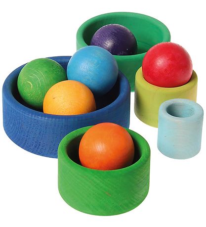 Grimms Wooden Toy - Stacking Bowls - 5 Parts - Ocean