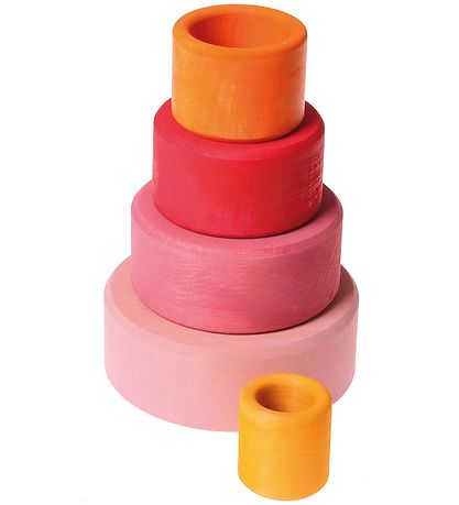 Grimms Wooden Toy - Stacking Bowls - Lollipop