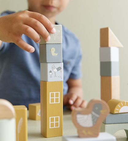 Little Dutch Building Blocks - 50 Parts - Blue