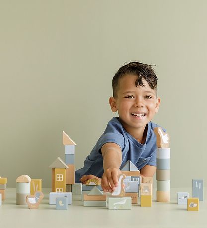 Little Dutch Building Blocks - 50 Parts - Blue