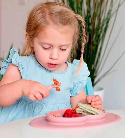 EzPz Dinner Set - Silicone - 3 Parts - Dusty Pink