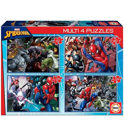 Educa Puzzlespiel - 4 verschiedene - Ultimate Spider-Man