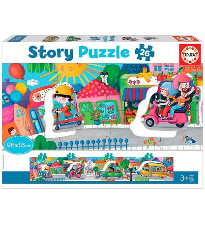 Educa Puzzle Game - 26 Bricks - Vehicles In The City