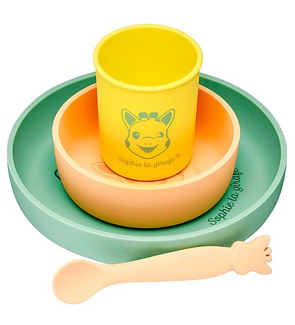 Sophie la Girafe Dinner Set - Silicone - 4 Parts - Multicolour