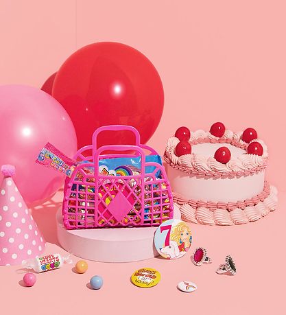 Sun Jellies Mini Folding Basket - Retro - 15x6x13 cm - Pink