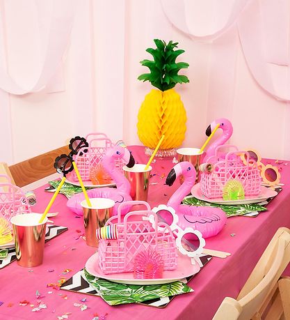 Sun Jellies Mini Folding Basket - Retro - 15x6x13 cm - Pink