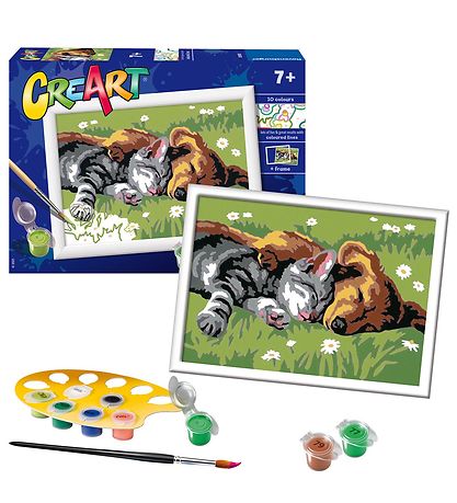 Ravensburger Paint Set Painting Set - Sleeping Cats And Dogs