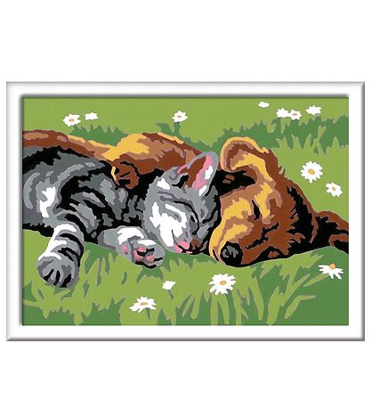 Ravensburger Paint Set Painting Set - Sleeping Cats And Dogs