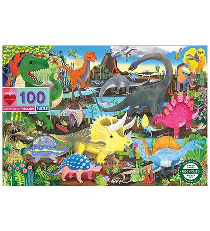 Eeboo Puzzle Game - 100 Bricks - Dinoland
