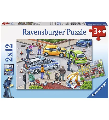 Ravensburger Puzzle Game - 2x12 Bricks - Blue Lights On The Way