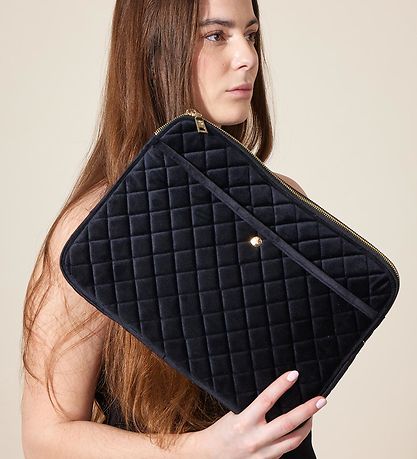 Fan Palm Sleeve - Teppi Velúr - Black Flauel
