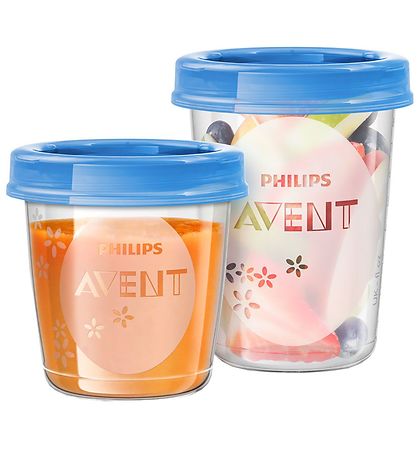 Philips Avent Cups w. Containers - White/Blue
