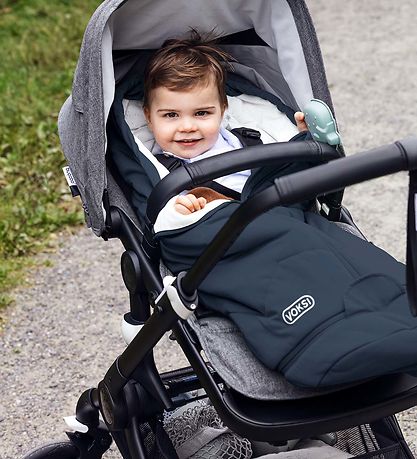 Voksi Footmuff - Sky Light - 88/113 cm - Poppy Blue Seeds