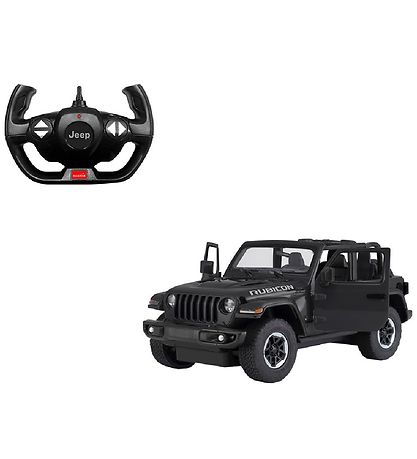 Rastar Remote Control Car w. Light - Jeep Wrangler Rubicon - 1:1