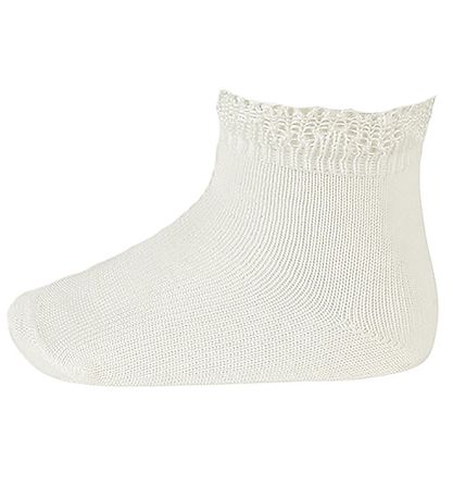 Condor Socks w. Lace Edge - White