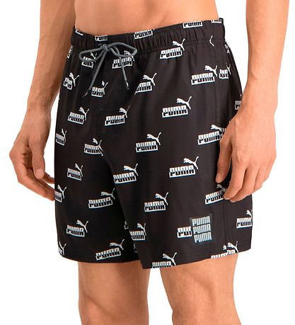 Puma Badshorts - Svart/Vit m. Logo
