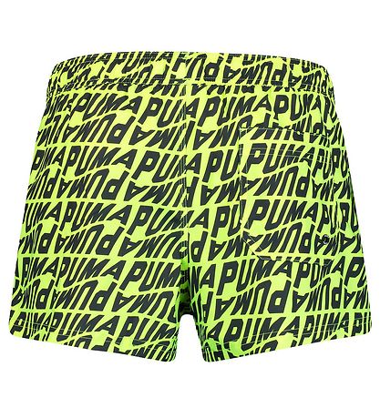 Puma Badshorts - Neongul m. Tryck