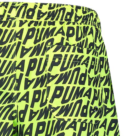 Shorts de Bain Puma - Jaune Fluo av. Imprimé