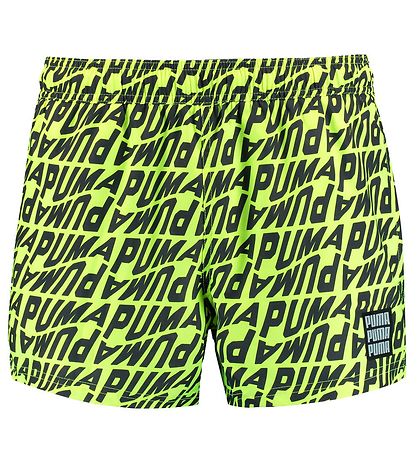 Shorts de Bain Puma - Jaune Fluo av. Imprimé