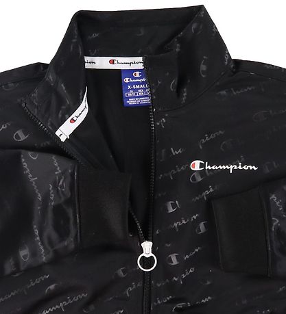 Champion Fashion Zip Cardigan - Black w. Logos