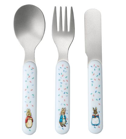 Petit Jour Paris Cutlery - 3 Parts - Light Blue w. Rabbit