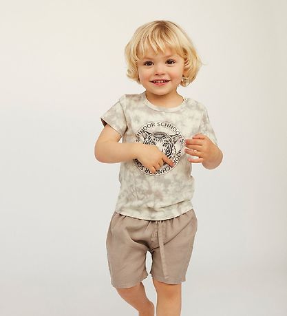 Petit by Sofie Schnoor Stuttermabolur - Julius - Warm Grey M. Tí