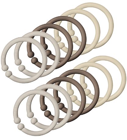 BIBS Links/Loops - 12-Pack - Sand/Vanilla/Dark Oak