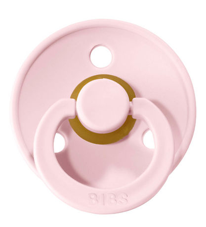 BIBS Colour Pacifiers - 2-Pack - Size 1 - Round - Haze/Blossom