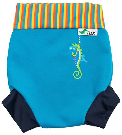 Konfidence Sundbleyja - UV50+ - Sund Nappy - Cyan/Stripe Seab