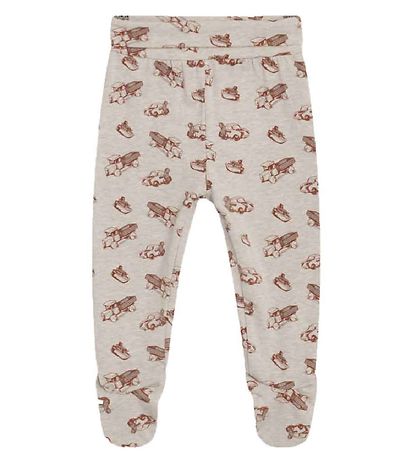 Hust and Claire Leggings w. Footies - Lani - Leather w. Print