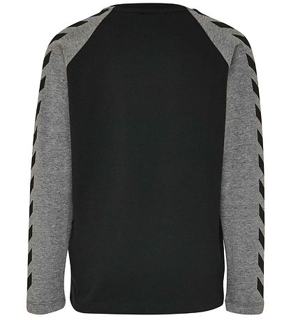 Hummel Long Sleeve Top - hmlBoys - Black/Grey Melange