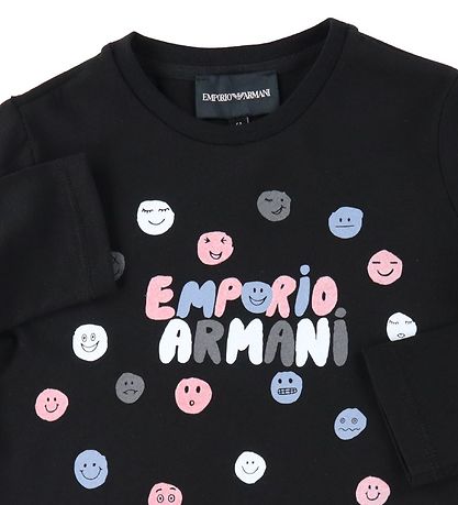 Emporio Armani Pullover - Sorte m. Text/Smileys