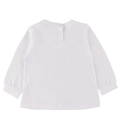 Emporio Armani Blouse - White w. Text/Smileys