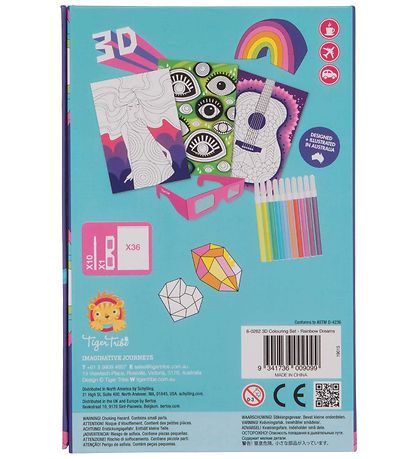 Tiger Tribe Colouring Set - 3D - Rainbow Dreams