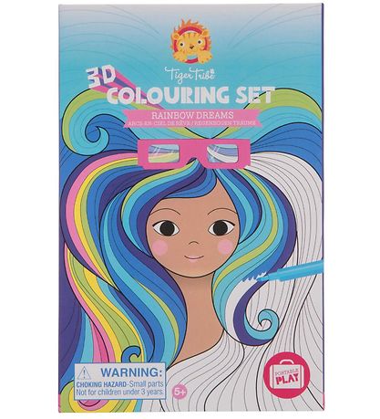 Tiger Tribe Colouring Set - 3D - Rainbow Dreams