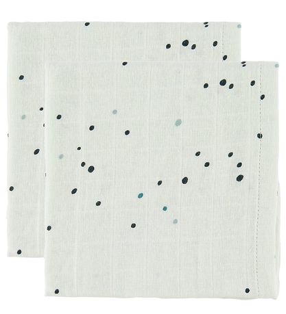 Done By Deer Spucktücher - 70x70 - 2er-Pack - Blue Dreamy Dots