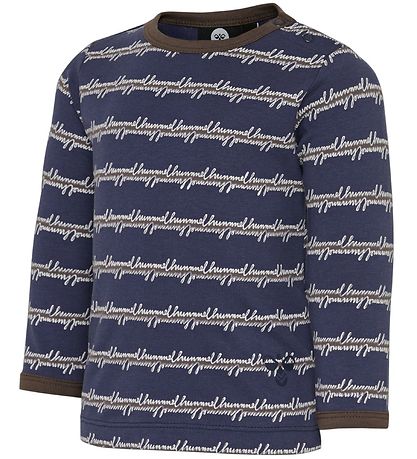 Hummel Blússa - HMLKerem - Dökkblátt/Brúnt