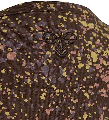 Hummel Long Sleeve Top - HMLSusanne - Brown/Dots