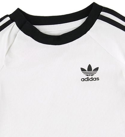 adidas Originals T-shirt - 3 Stripes - Vit m. Logo