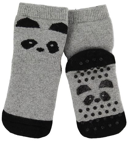 Liewood Socken - Antirutsch - 2er-Pack - Nellie - Panda Grey Mel