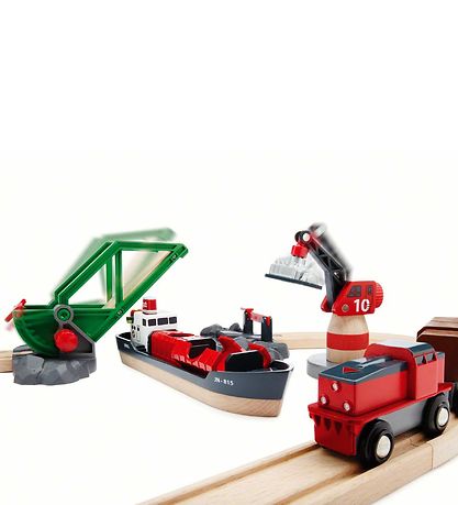 BRIO Railway Port set - 16 Parts - Red 33061
