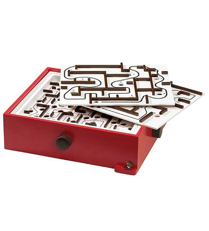 BRIO Games Bead Maze Game w. Practice plates - Red 34020