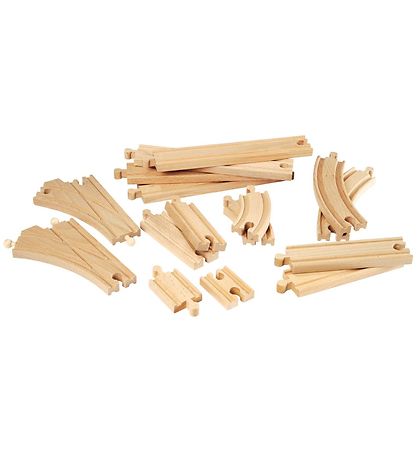 Ensemble de rails BRIO World - 16 Parties - Bois 33402