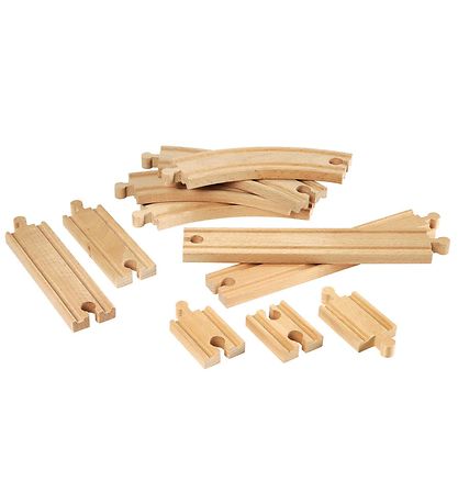 Ensemble de rails BRIO World - 11 Parties - Bois 33401