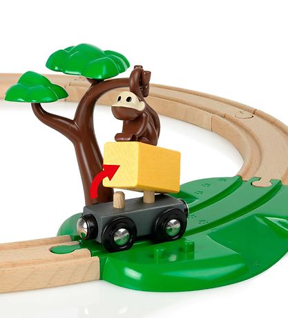 BRIO World Railway Set - 17 pcs - Safari 33720